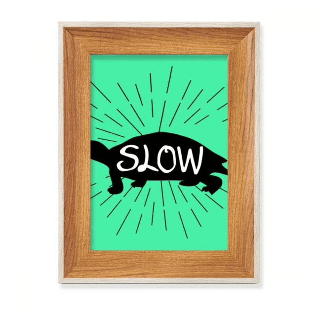 Black Tortoise Animal Outline Natural Desktop Wooden Photo Frame Display Picture Art Painting Multiple Sets