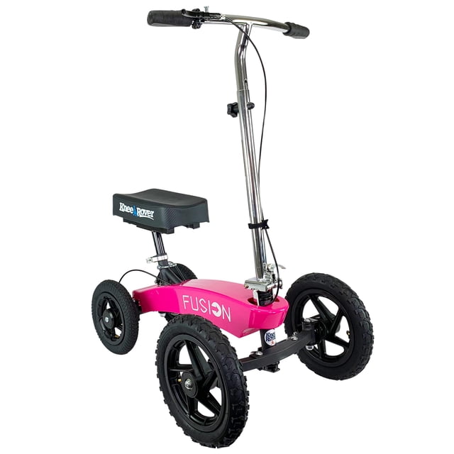 Patinete de rodilla patentado KneeRover All Terrain Fusion con dirección en las cuatro ruedas - Andador de rodilla para adultos para cirugía de pie, fractura de tobillo y lesiones en el pie - Patinete
