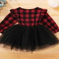 thumbnail image 3 of EIMELI Robe à Carreaux pour Bébé Filles Robe Tutu en Maille Tenue de Fête de Noël, 3 of 6