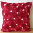 thumbnail image 2 of Pillow Covers, Red Pillow Covers 18x18 inch (45x45 cm), Ribbon Red Rose Flower Floral Theme Pillows Cover, Cushion Covers 18x18 Red, Square Silk Pillow Covers, Floral - Bed Of Roses, 2 of 4