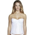 thumbnail image 2 of Juliette Satin Low Back Convertible Strapless Corset Longline Bra, 2 of 7