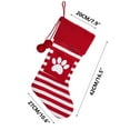 thumbnail image 3 of Honeeladyy Personalized Christmas Stockings, Cute Paw Print Red Christmas Stockings, 19.68 Large Knitted Striped Xmas Stockings for Christmas Holiday Decoration (1 Pcs), 3 of 5