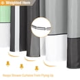 thumbnail image 5 of Navy Blue Fabric Shower Curtain - Geometric Water Repellent Shower Curtain Set 72x72, 5 of 7