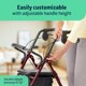 thumbnail image 3 of Andador de acero Medline para adultos con movilidad reducida, color burdeos, capacidad de peso de 159 kg, ruedas de 15 cm, plegable, asas ajustables, andador con ruedas para personas mayores., 3 of 5