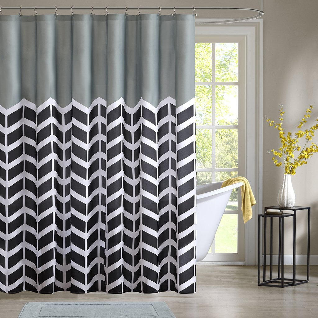 Id70 511 Nadia Shower Curtain 72x72 Black 72x72 Set Includes 1