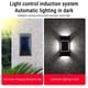 thumbnail image 4 of Aplique solar de pared para exterior, resistente al agua IP65, iluminación de 4 lados, decoración moderna, para jardín, ahorro de energía, iluminación de caminos. Blahzhy, 4 of 9