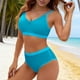 thumbnail image 5 of Traje de baño tankini de cintura alta para mujer, traje de baño de dos piezas con bloques de color, traje de baño de dos piezas para mujer, trajes de baño tankini para mujer, traje de baño de 2 piezas, 5 of 8