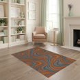 thumbnail image 2 of ODIKA 4'x6' Washable Area Rug Stain Resistant, Low Pile, Easy Care Contemporary Free Form Swirled Shapes Abstract Balanced Composition for Dorm Room, Small Living, 2 of 7