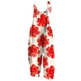 thumbnail image 5 of OGLCCG Girls Wide Leg Jumpsuit Kids Casual Sleeveless Romper Floral Printed Adjustable Spaghetti Strap Overalls with Pockets 5-14 Years, 5 of 8