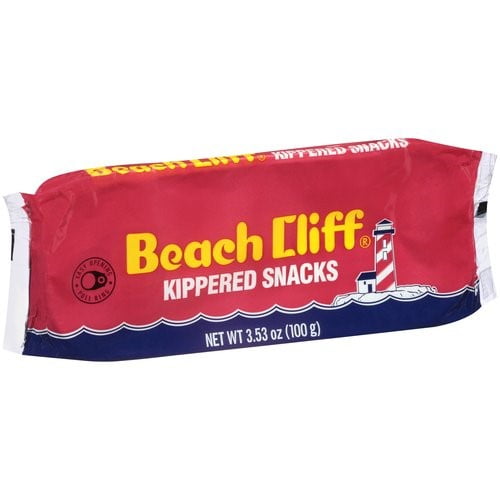 BEACH CLIFF Kippered Snacks, 3.53 Ounce Can, Wild Caught Herring, High