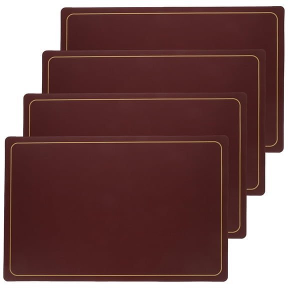 GOOHOCHY Kitchen Table Mats Dark Red 4Pcs 17.68X11.79In