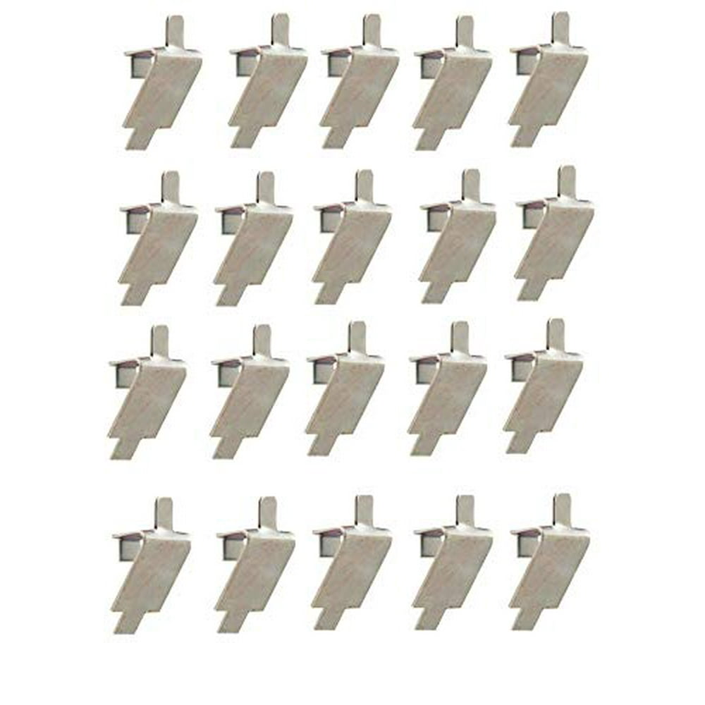 344089820 20 STAINLESS STEEL SHELF SUPPORT, PILASTER CLIP SQUARE SLOT