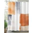 thumbnail image 2 of Ombre Orange White Gray Oil Painting Shower Curtain, Abstract Art Waterproof Shower Curtain Set with 12 Hooks Lightweight Washable Fabric Shower Curtains for Bathroom 72x72 Inches, 2 of 6