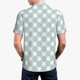 thumbnail image 4 of Daiia Daisy Plaid Blue Pattern Men’s Polo Shirts,Solid Deck Shirt,Classic Fit, Breathable Cotton Polo for Casual and Sport Wear-XX-Large, 4 of 9