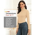 thumbnail image 3 of Turtleneck Thermal Shirts for Women Long Sleeve Tops Fleece Lined Shirt Mock Base Layer Underwear Tops, 3 of 7