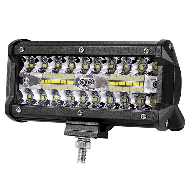 7 Pulgadas 120 W Combo Barras de Luz Led Haz de para Trabajo Conduccion Todoterreno Coche Tractor Camion Suv Atv