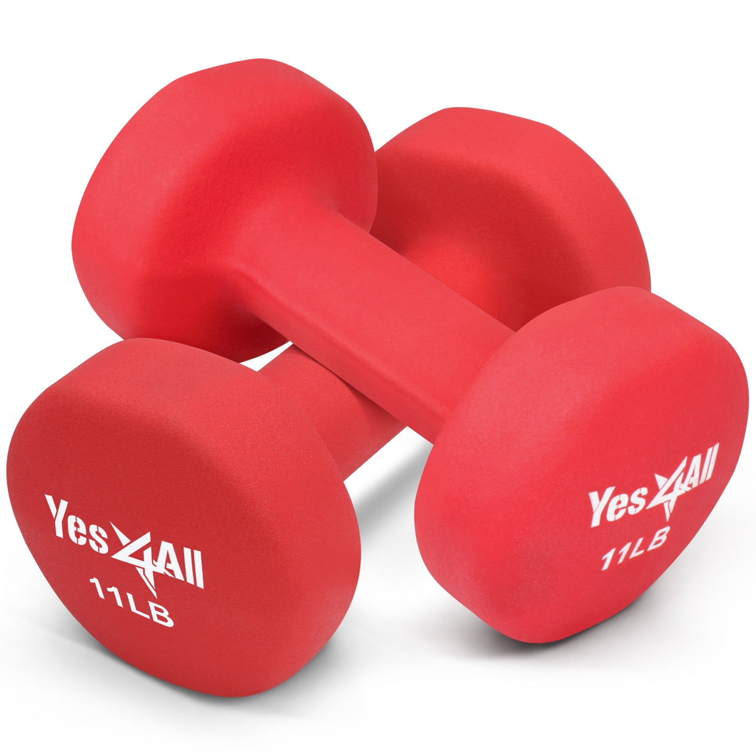 Yes4All 14 lb Dumbbell Weight Set with Non-Slip Grip Neoprene Dumbbell Pair 