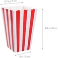 thumbnail image 3 of 60pcs Boîtes de Pop-Corn Rayées Rouges - Fêtes de Carnaval Mini Pop-Corn en Papier et des Récipients de Bonbons, des Fournitures de Fête pour les Soirées Cinéma, 3 of 5