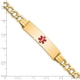 thumbnail image 2 of Diamond2Deal 14K Bracelet d'Identification en Or Jaune Semi-Solide pour Femmes (L - 8 Pouces, L - 10.5mm), 2 of 4