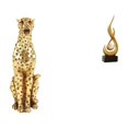 thumbnail image 1 of Figura de guepardo,Figura de guepardo dorado,adorno de escritorio moderno,Escultura abstracta de fuego,Estatua de arte abstracto,adorno decorativo para el hogar,Escultura de fuego, 1 of 8