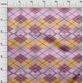 thumbnail image 3 of oneOone Viscose Jersey Purple Fabric Check Sewing Craft Projects Fabric Prints By Yard 60 Inch Wide, 3 of 5