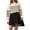 Beige, variant on Kaemgyyd Women's Casual Sweatshirt Dress Fashion Stripe Long Sleeve Patchwork Pullover Dress Fall Trendy Pleated Mini Dresses