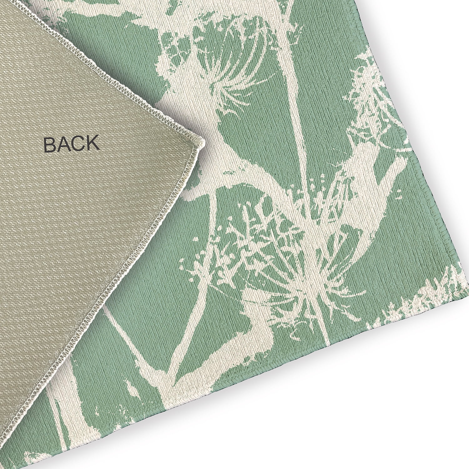 4' x 6' Simply Daisy Windy Blossom Modern & Contemporary Chenille Area Rug, Green