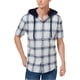 thumbnail image 1 of American Rag Camisa con botones Ian con capucha para hombre, azul, pequeña, 1 of 1