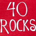 thumbnail image 3 of CafePress - 40Th Birthday Saying, 40 Rocks! Black T Shirt - Womens Football Shirt, 3 of 4
