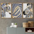 thumbnail image 2 of wall26 Framed Canvas Print Wall Art Set Geometric Style Jungle Zebra Animals Wilderness Comic Book Illustrations Modern Art Rustic Wild Portrait for Living Room, Bedroom, Office - 24"x36"x3, 2 of 5