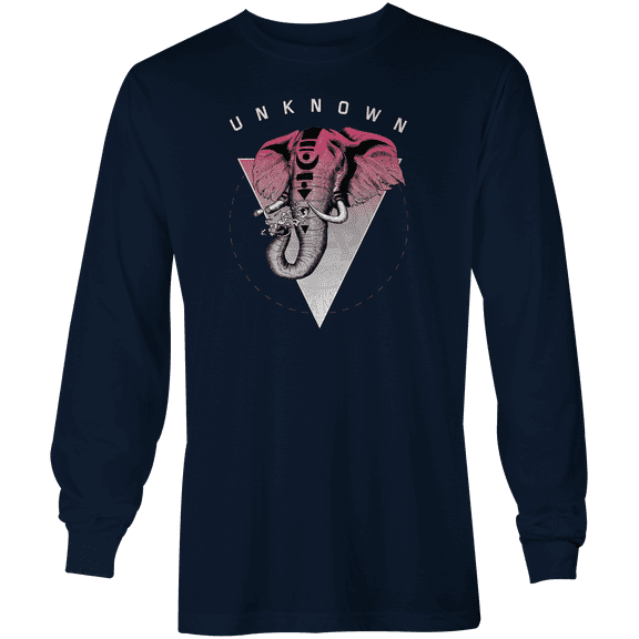 Anenberg, Unknown Classic American Made Mens Navy Crew Neck Long Sleeve Tee Shirt