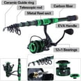 thumbnail image 3 of Sougayilang Telescopic Fishing Rod and 12+1BB Spinning Reel Combos - Carrying Case Full Kit, 3 of 8