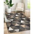 thumbnail image 3 of Plaza Triangles Reversible Indoor/ Outdoor Area Rug - Charcoal, 7'10"x9'10", 3 of 8