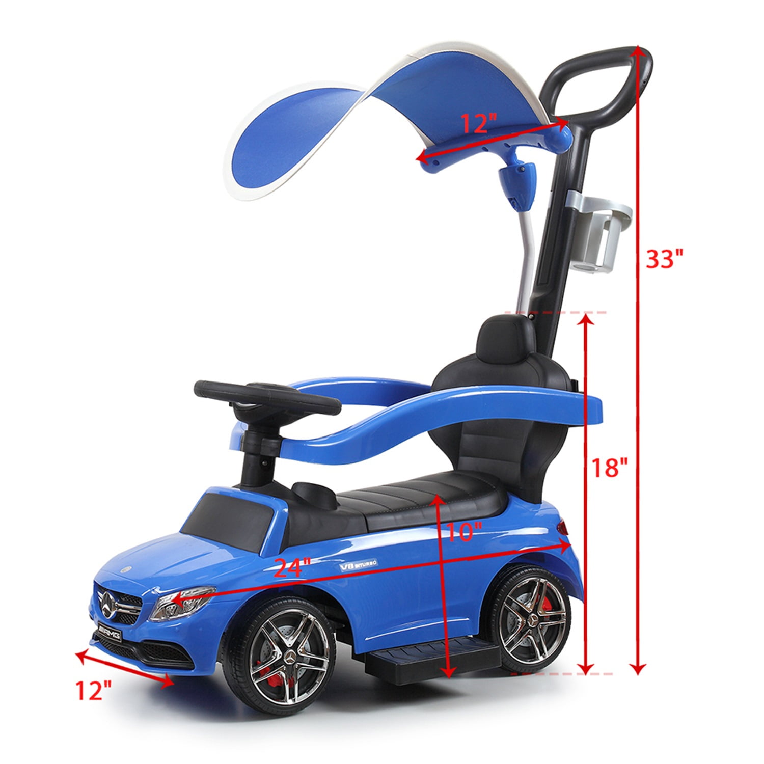CIPACHO 3-in-1 Kids Ride On Push Car, Toddler 4 Wheels Push Car, w/ Horn, Music, Under Seat Storage, Parental Handle, Armrest Guardrails for Children Boys & Girls, CIPACHO 3-in-1 Kids Ride On Push Car, Toddler 4 Wheels Push Car, w/ Horn, Music, Under Seat Storage, Parental Handle, Armrest Guardrails for Children Boys & Girls,