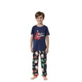thumbnail image 2 of Family Christmas Pajamas Matching Sets Graphic Short Sleeve Crewneck Holiday 2 Piece Set Outfits Xmas Lounge Long Pants Sleepawear Festival Pjs, 2 of 6