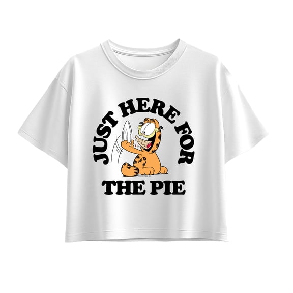 Garfield - Here For The Pie - Youth Girls Boxy T-Shirt