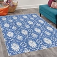 thumbnail image 2 of Floral Decorative Rug, Classic Victorian Floral Patterns Tulips Nostalgic Romantic Modern in Vintage Style, Quality Carpet for Bedroom Dorm and Living Room, 6 Sizes, Azure Blue, by Ambesonne, 2 of 4
