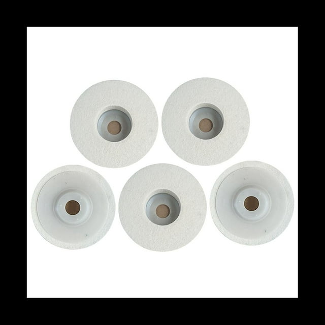 5 Piezas de Disco de Rueda de Pulido de Lana, Kit de Disco de Rueda de Pulido de Fieltro de Lana para Amoladora Angular de 125 Mm, Almohadillas de Pulido de Fieltro