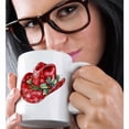 thumbnail image 2 of 3drose, Red Western Christmas Cowgirl Hat, 11oz Magic Transforming Mug, 2 of 7