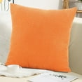 thumbnail image 4 of Lumbar Pillow, Velvet Flock Bean Bag Cushion, Solid Orange, 40cm, Home Sofa Backrest,Vsgery, 4 of 9