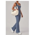 thumbnail image 3 of SKQIT Flare Workout Jumpsuits for Women One Piece Sleeveless Scrunch Butt Lifting Gym Bodysuit Sexy Backless Yoga Outfits, 3 of 7