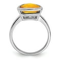 thumbnail image 2 of Auriga Fine Jewelry 925 Sterling Silver Rhodium Citrine Ring Size 9 for Women, 2 of 6
