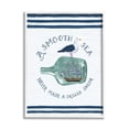 thumbnail image 4 of Stupell Industries Ship In Bottle Seagull Striped Nautical Phrase Graphic Art White Framed Art Print Wall Art, Design by Raquel Maciel, 4 of 5