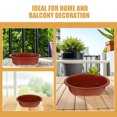 thumbnail image 3 of GAXIRE 2PCS Windowsill Planter Oval Plastic Light Brown For Urban Users Balcony Decor And Smooth Surface, 3 of 8