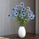 thumbnail image 4 of Flores artificiales de seda violeta - Arreglo floral de plástico de césped primaveral para decoración de bodas en despacho, 4 of 6