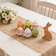 thumbnail image 5 of Iumwxz Set of 6 Easter Egg Hanging Ornaments with Creative Patterns, Foam Easter Decorations for Indoor Trees Windows Doors, Reusable Festive Scene Decoration, 5 of 6