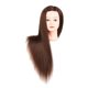 thumbnail image 5 of Cabeza de maniquí para peinar el cabello, cabeza de muñeca para teñir el cabello, cabeza de maniquí de cosmetología para peinar el cabello. Marron oscuro, 5 of 9