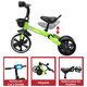 thumbnail image 5 of Triciclo 3 en 1 Plegable para Niño s Convertible a Bicicleta y Balance Bike Luz Sonido Apto a partir de 2 Años o Hasta 25 kg - Verde, 5 of 7