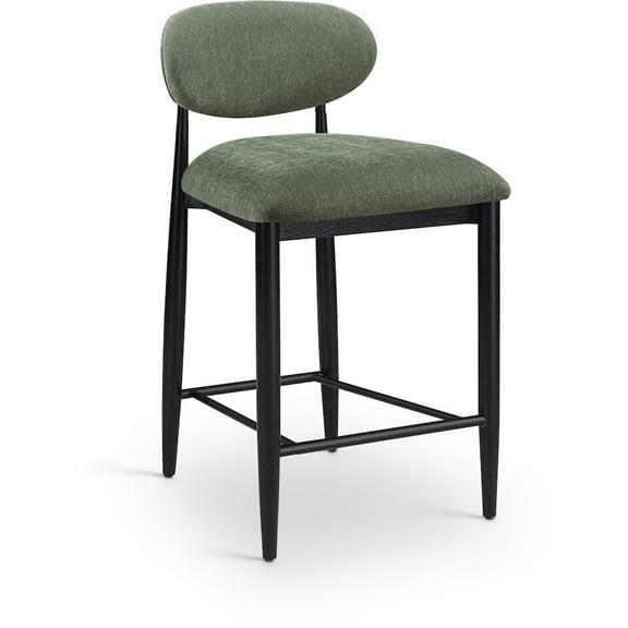 Meridian Furniture Riccio Olive Performance Fabric Upholstered Stool