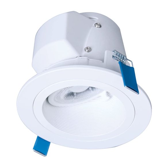 HALO RLS 4-in Adjustable Recessed LED Downlight for Any Sloped Ceiling w/Selectable Color Temperatures - White - RLS4099FS1EWHDMR